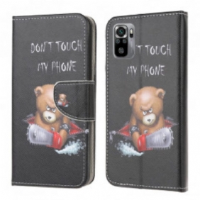 Leren Hoesje voor Xiaomi Redmi Note 10 / 10S Gevaarlijke Beer