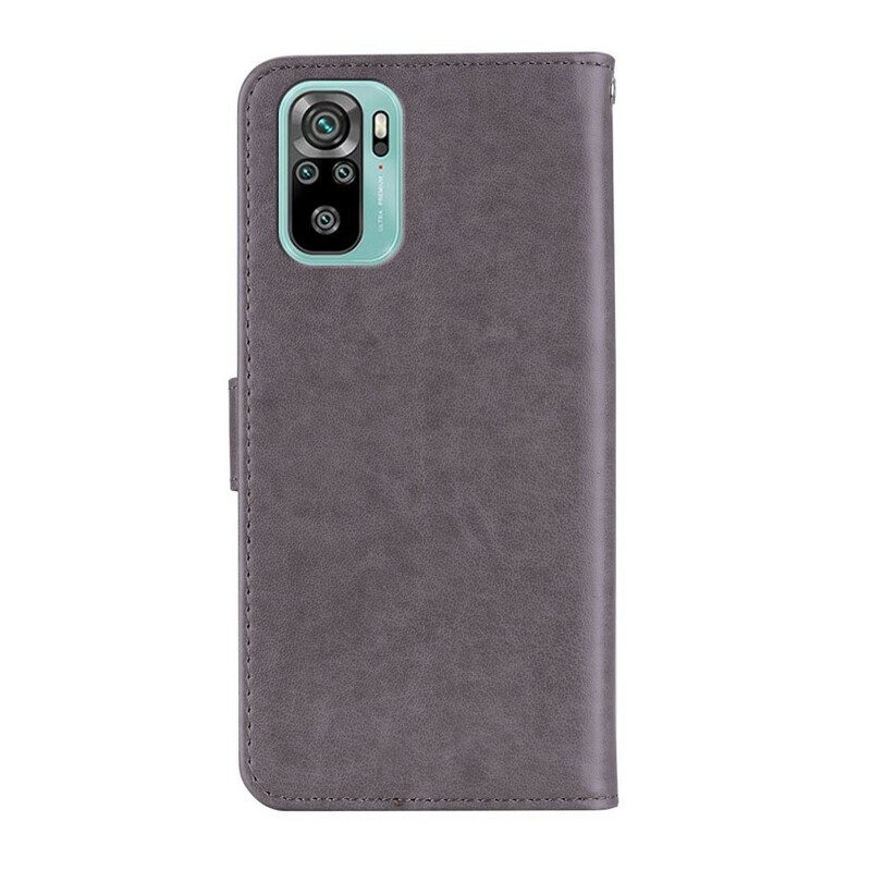 Leren Hoesje voor Xiaomi Redmi Note 10 / 10S Uil Mandala En Charme