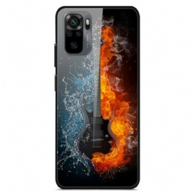 Telefoonhoesje voor Xiaomi Redmi Note 10 / 10S Gitaar Van Gehard Glas