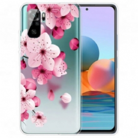 Telefoonhoesje voor Xiaomi Redmi Note 10 / 10S Kleine Roze Bloemen