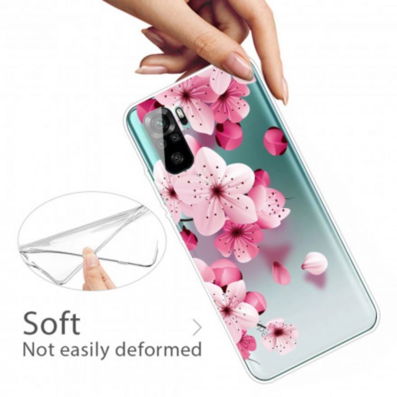 Telefoonhoesje voor Xiaomi Redmi Note 10 / 10S Kleine Roze Bloemen