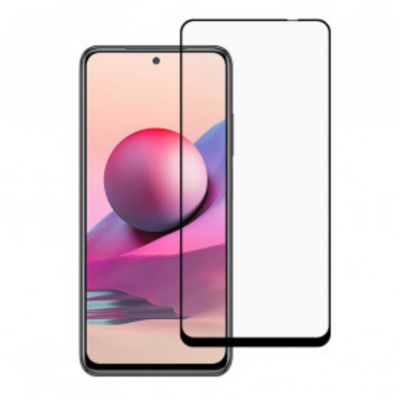 Xiaomi Redmi Note 10/10S/Poco M5S Screenprotector Van Gehard Glas Met Zwarte Rand