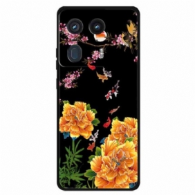 Hoesje Motorola Edge 50 Ultra Bloemen En Vissen Bescherming Hoesje