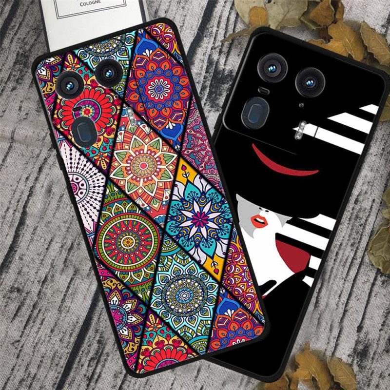 Hoesje Voor Motorola Edge 50 Ultra Blauwe Bloemen