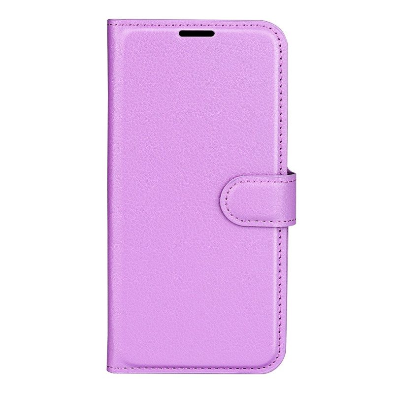 Leren Hoesje Oppo Reno 12 Pro 5g Klassiek Litchi Kunstleer