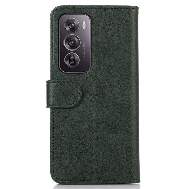 Leren Hoesje Oppo Reno 12 Pro 5g Ledereffect Bescherming Hoesje