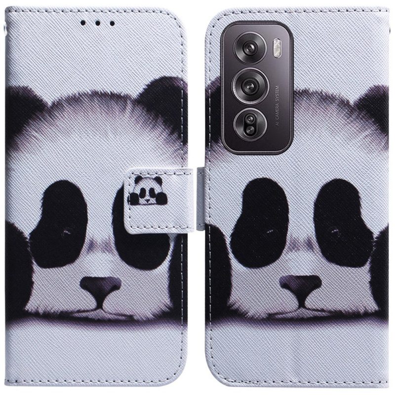 Leren Hoesje Oppo Reno 12 Pro 5g Panda Bescherming Hoesje