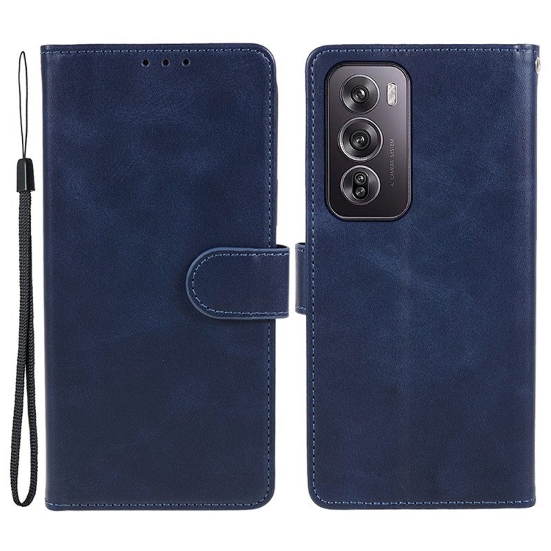 Leren Hoesje Voor Oppo Reno 12 Pro 5g Ledereffect