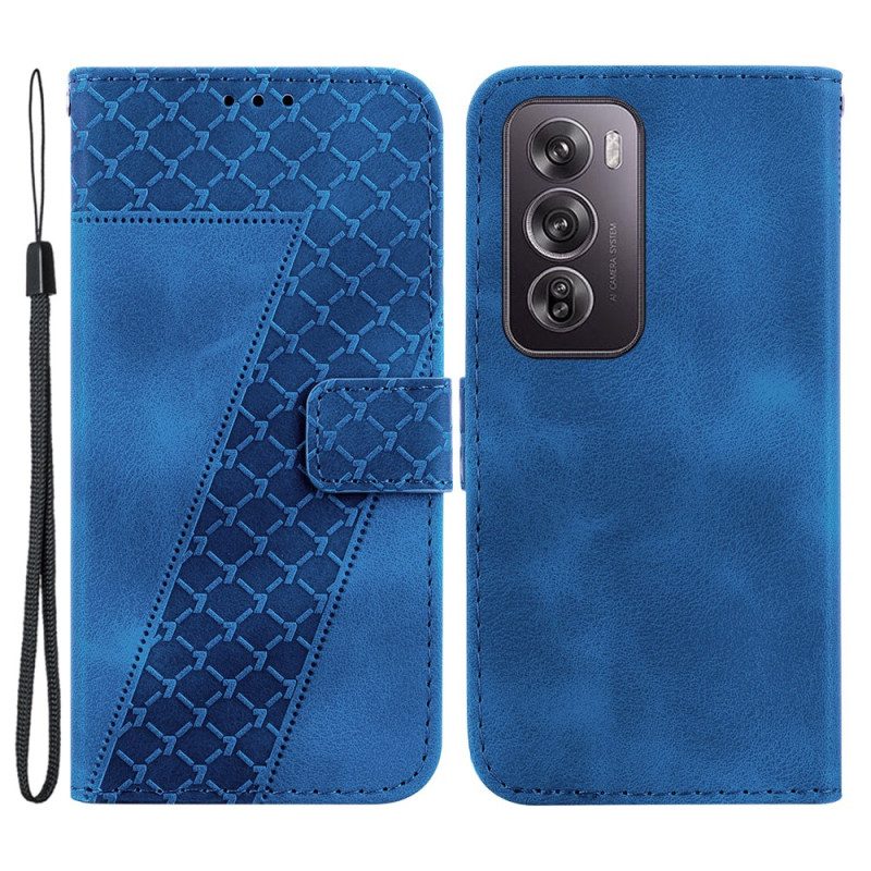 Leren Hoesje Voor Oppo Reno 12 Pro 5g Uitvoering 7 Met Riem