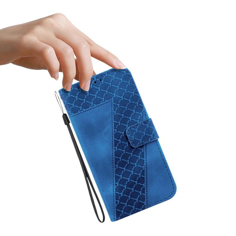 Leren Hoesje Voor Oppo Reno 12 Pro 5g Uitvoering 7 Met Riem