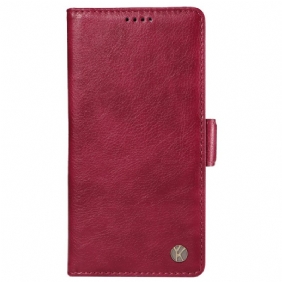 Leren Hoesje Voor Oppo Reno 12 Pro 5g Vintage Yikatu