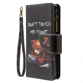 Flip Case voor Samsung Galaxy Note 10 Beer Met Ritssluiting