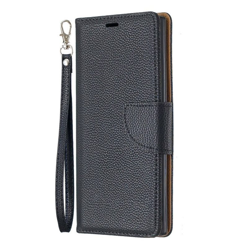 Folio-hoesje voor Samsung Galaxy Note 10 Flip Case Lychee Rabat Schuin