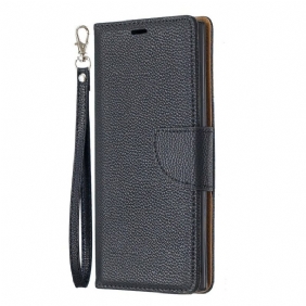 Folio-hoesje voor Samsung Galaxy Note 10 Flip Case Lychee Rabat Schuin