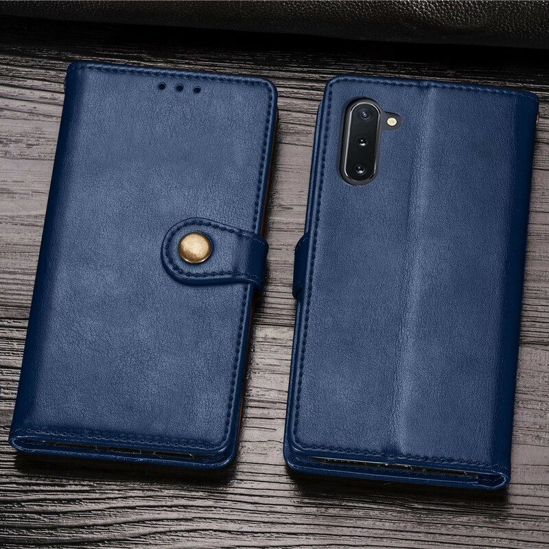 Folio-hoesje voor Samsung Galaxy Note 10 Met Ketting Strakke Strappy Van Imitatieleer