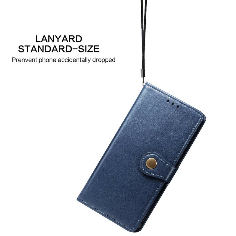 Folio-hoesje voor Samsung Galaxy Note 10 Met Ketting Strakke Strappy Van Imitatieleer