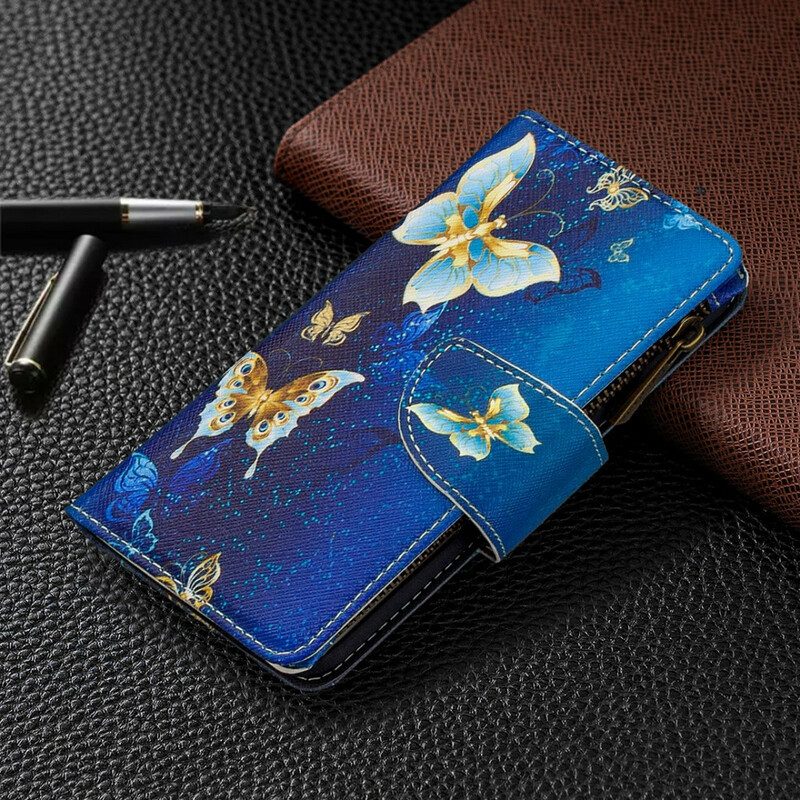 Folio-hoesje voor Samsung Galaxy Note 10 Vlinders Zak Met Ritssluiting