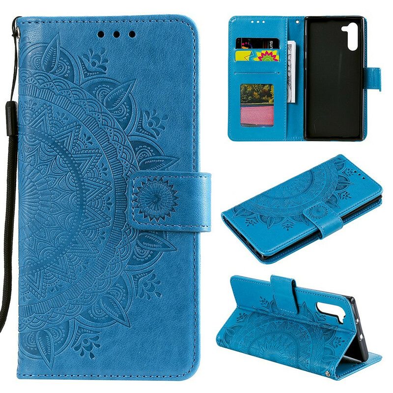 Folio-hoesje voor Samsung Galaxy Note 10 Zon Mandala