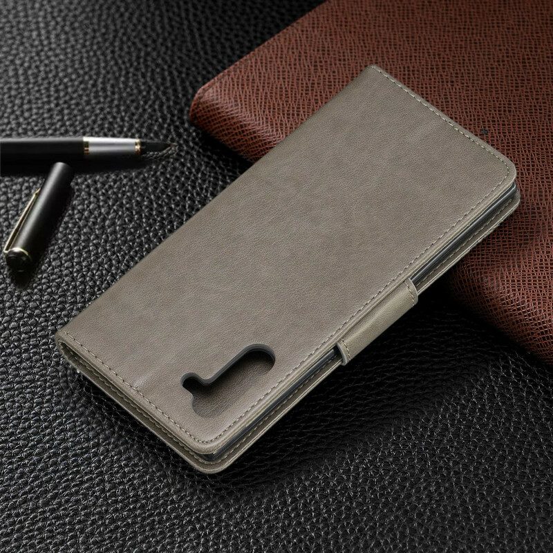 Leren Hoesje voor Samsung Galaxy Note 10 Folio-hoesje Vlinders En Schuine Klep