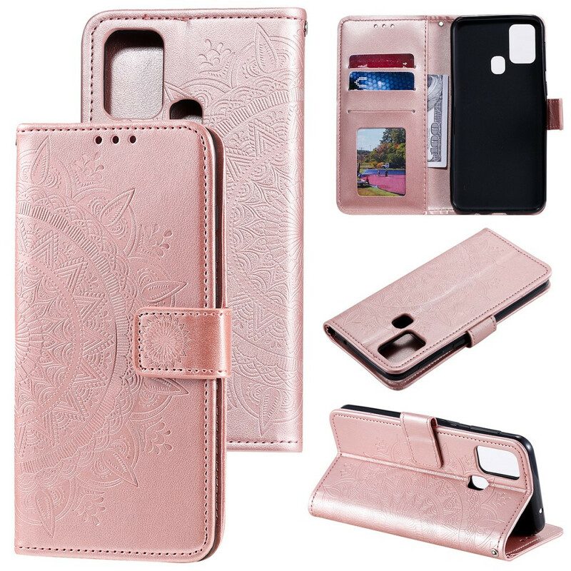 Folio-hoesje voor Samsung Galaxy M31 Zon Mandala