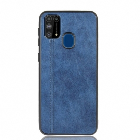 Hoesje voor Samsung Galaxy M31 Couture-leereffect