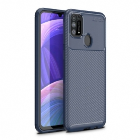 Hoesje voor Samsung Galaxy M31 Flexibele Koolstofvezeltextuur