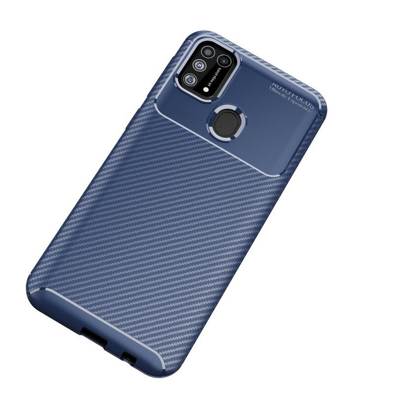 Hoesje voor Samsung Galaxy M31 Flexibele Koolstofvezeltextuur