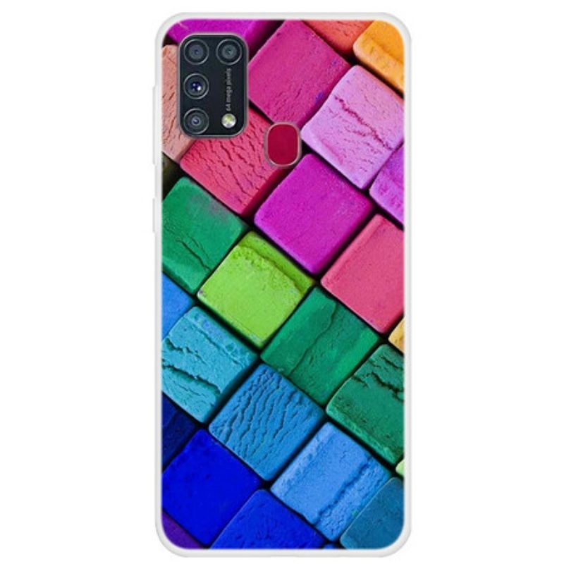 Hoesje voor Samsung Galaxy M31 Gekleurde Kubussen