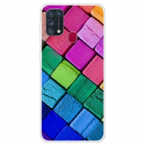 Hoesje voor Samsung Galaxy M31 Gekleurde Kubussen