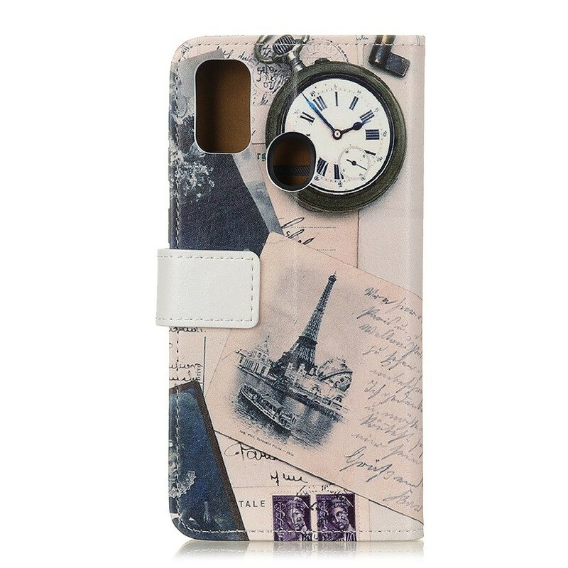 Leren Hoesje voor Samsung Galaxy M31 Dichters Eiffeltoren