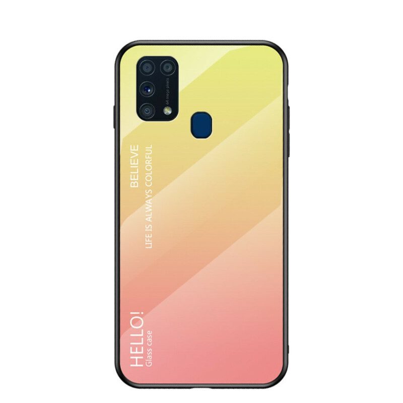 Telefoonhoesje voor Samsung Galaxy M31 Gehard Glas Hallo