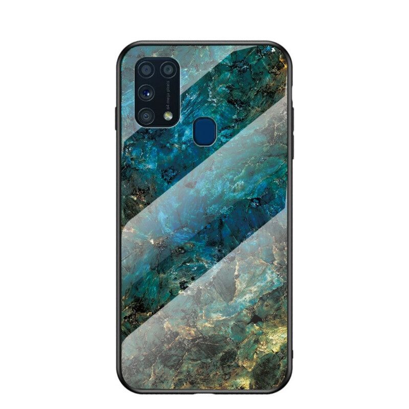 Telefoonhoesje voor Samsung Galaxy M31 Premium Kleur Gehard Glas