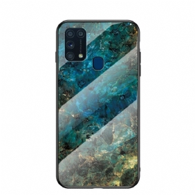 Telefoonhoesje voor Samsung Galaxy M31 Premium Kleur Gehard Glas