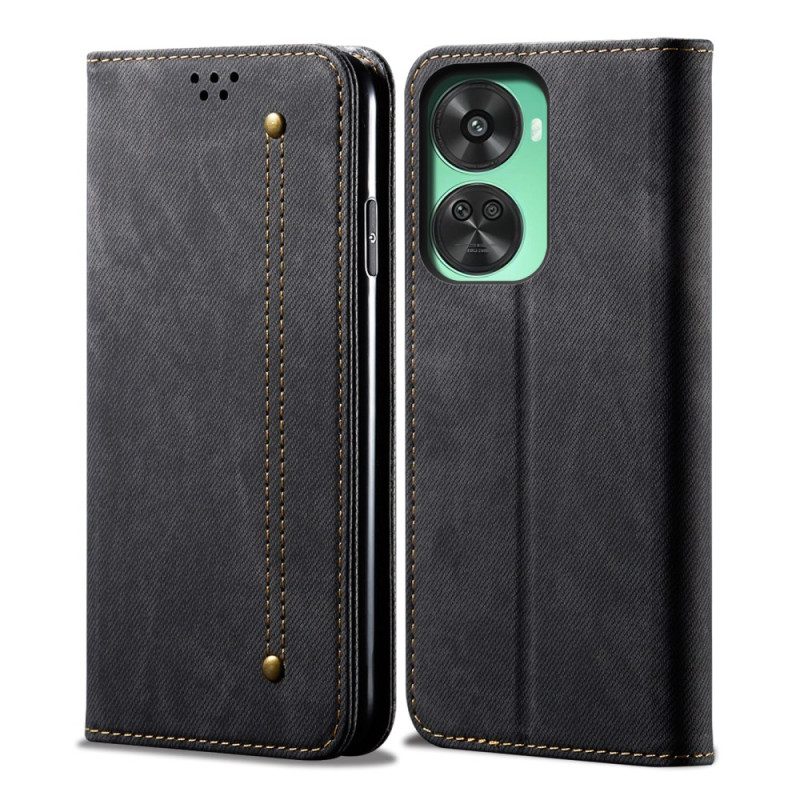 Folio-hoesje Huawei Nova 12 Se Jeansstof Bescherming Hoesje