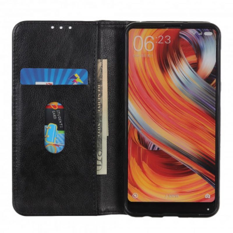 Bescherming Hoesje voor Motorola Edge 20 Folio-hoesje Litchi Split Lederen Versie