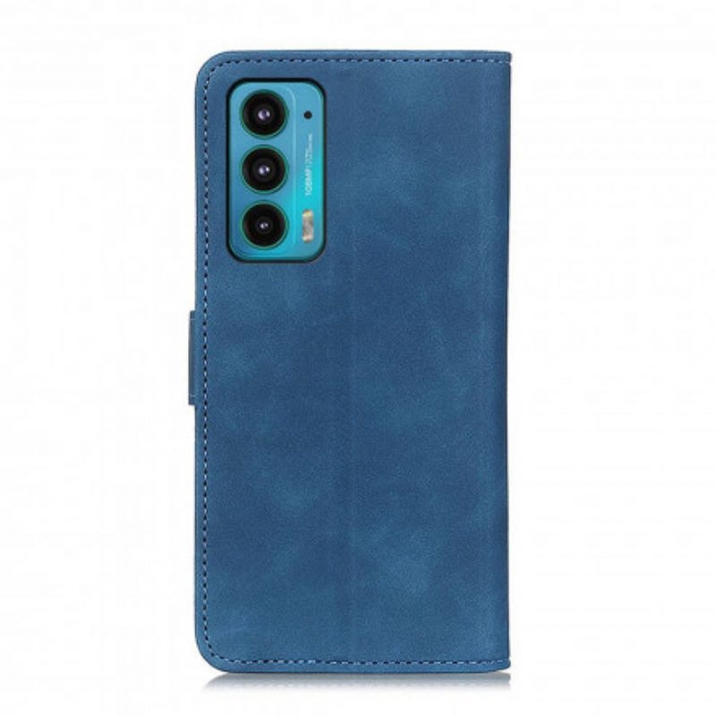 Folio-hoesje voor Motorola Edge 20 Khazneh Vintage Leereffect