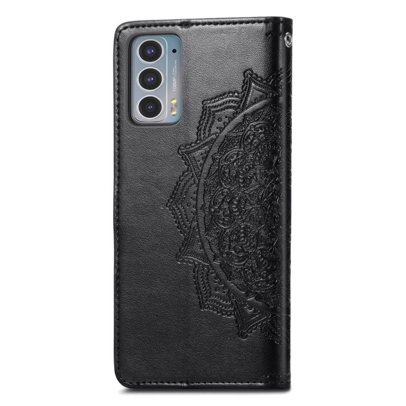 Folio-hoesje voor Motorola Edge 20 Mandala Middeleeuwen