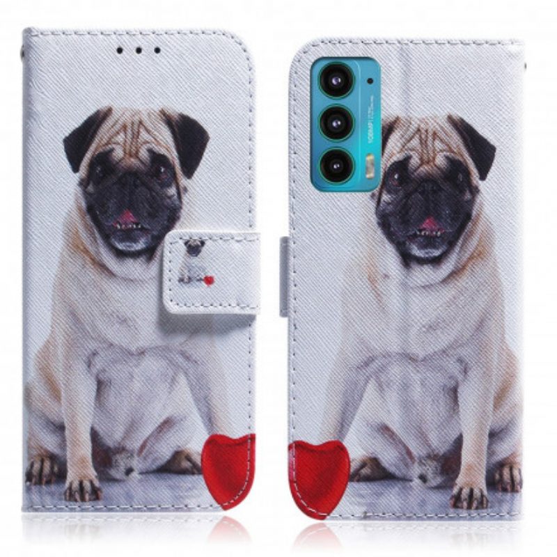 Folio-hoesje voor Motorola Edge 20 Mops Hond