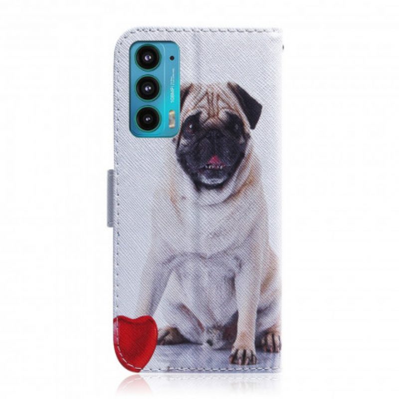 Folio-hoesje voor Motorola Edge 20 Mops Hond