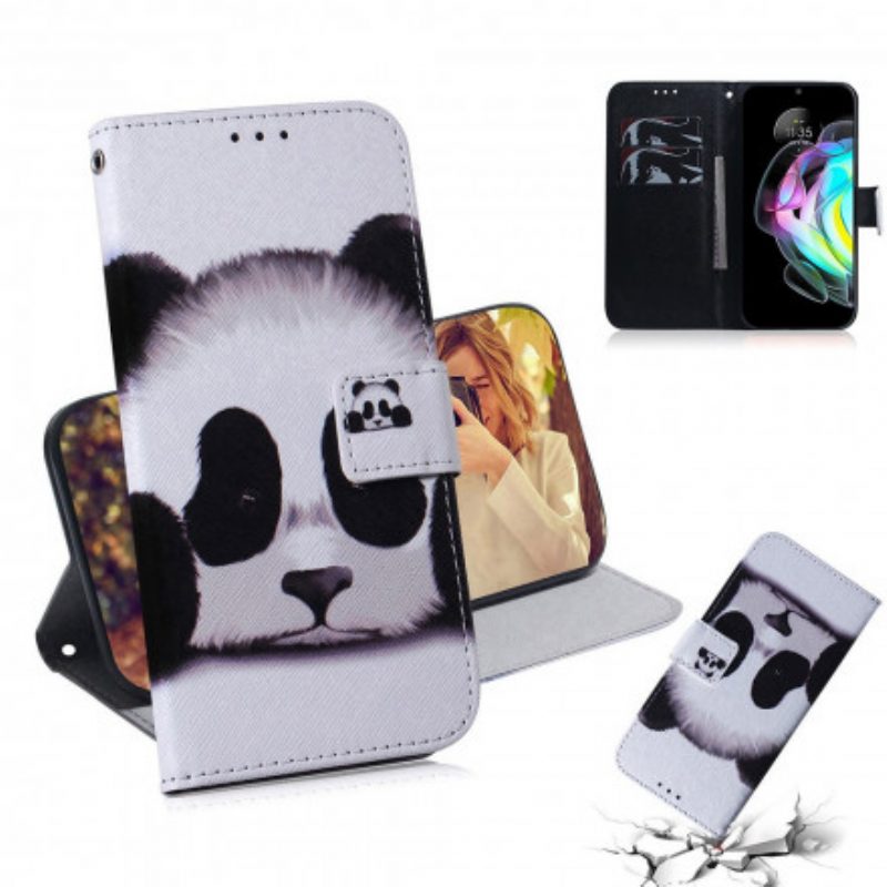 Folio-hoesje voor Motorola Edge 20 Panda Gezicht