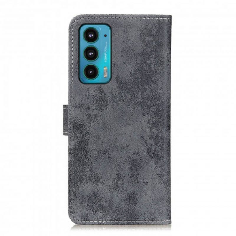 Folio-hoesje voor Motorola Edge 20 Vintage Kunstleer