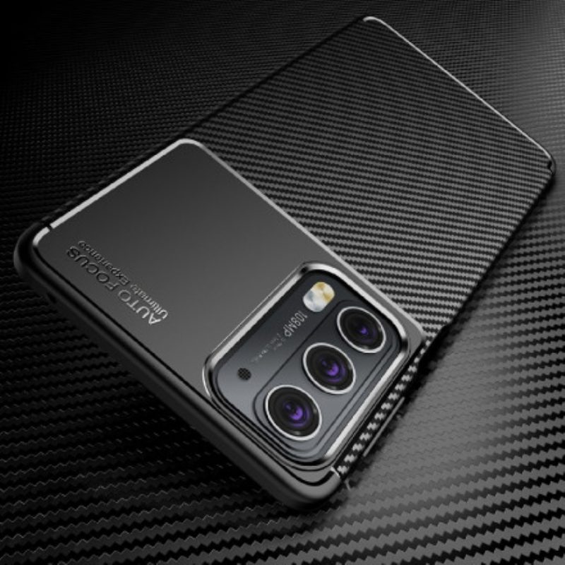 Hoesje voor Motorola Edge 20 Flexibele Koolstofvezeltextuur