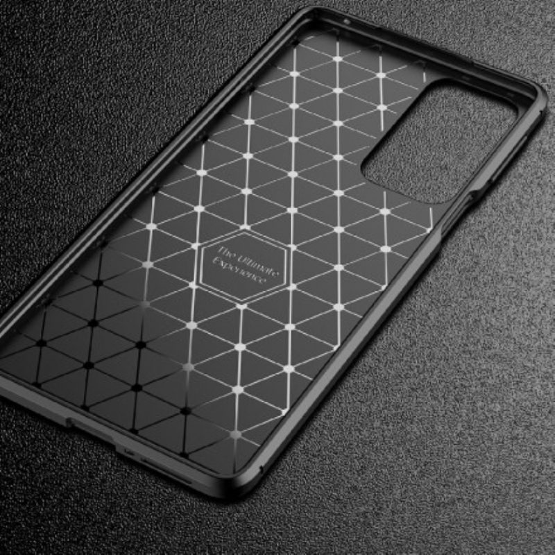 Hoesje voor Motorola Edge 20 Flexibele Koolstofvezeltextuur