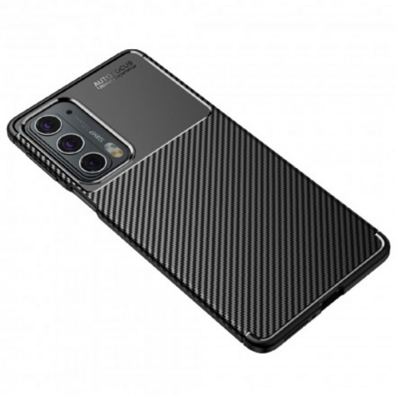 Hoesje voor Motorola Edge 20 Flexibele Koolstofvezeltextuur