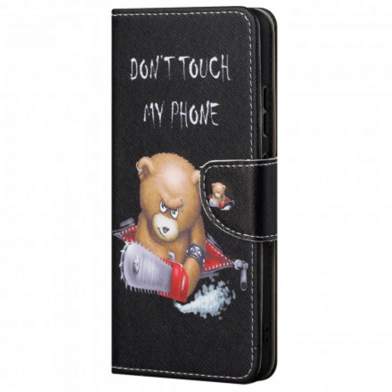 Leren Hoesje voor Motorola Edge 20 Gevaarlijke Beer