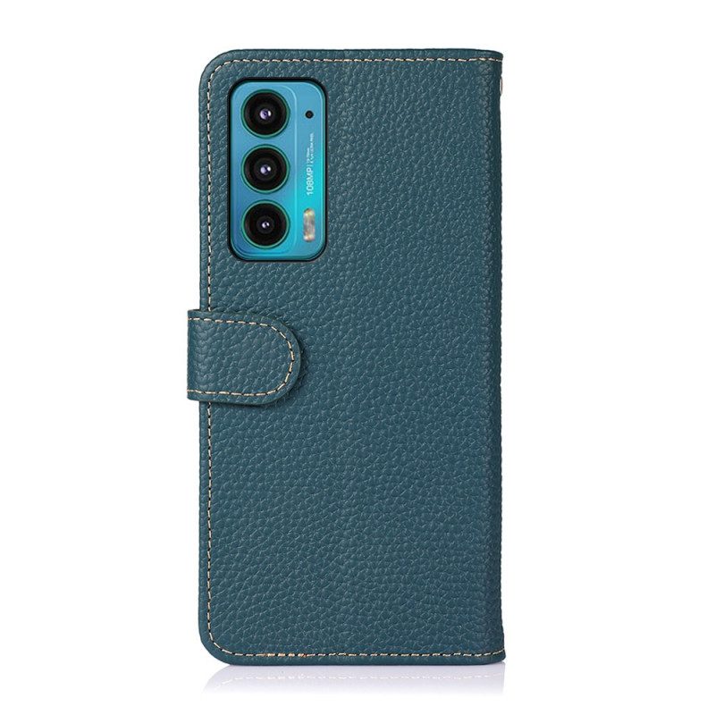 Leren Hoesje voor Motorola Edge 20 Khazneh Lychee Leer