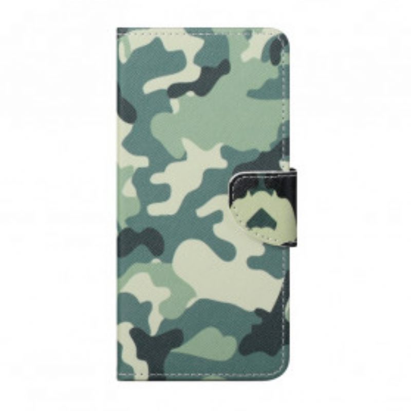 Leren Hoesje voor Motorola Edge 20 Militaire Camouflage