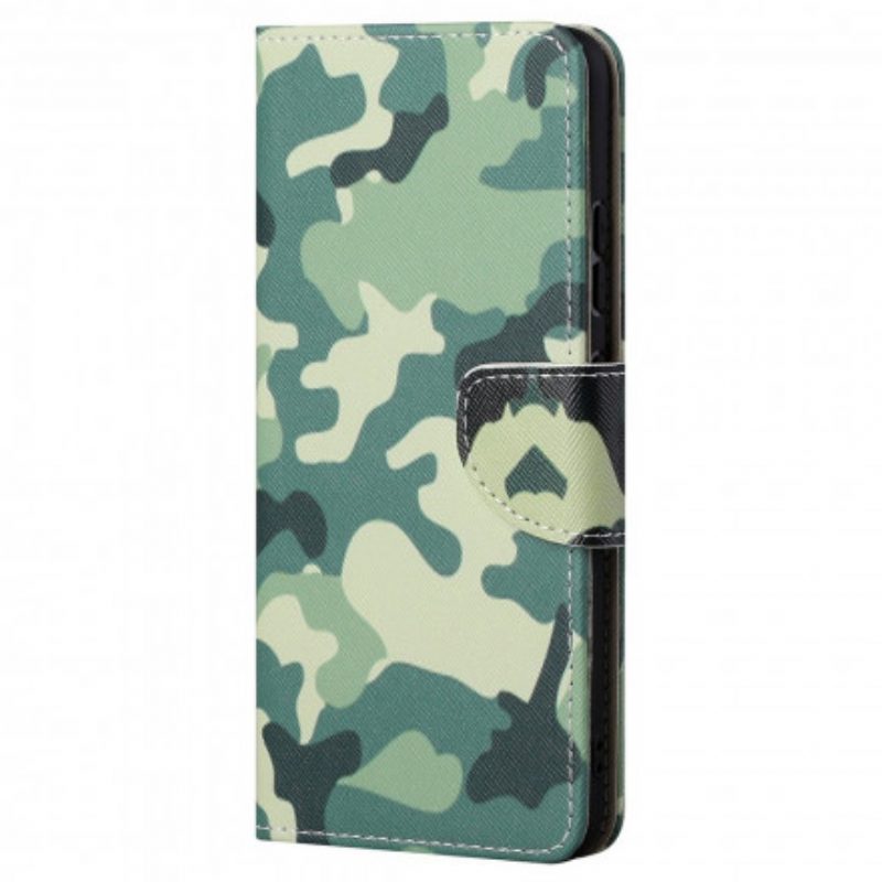 Leren Hoesje voor Motorola Edge 20 Militaire Camouflage