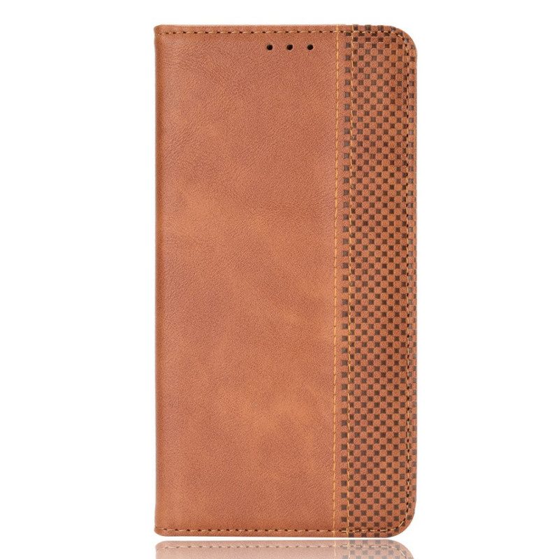 Bescherming Hoesje voor Huawei Nova 8i Folio-hoesje Gestileerd Vintage Leereffect