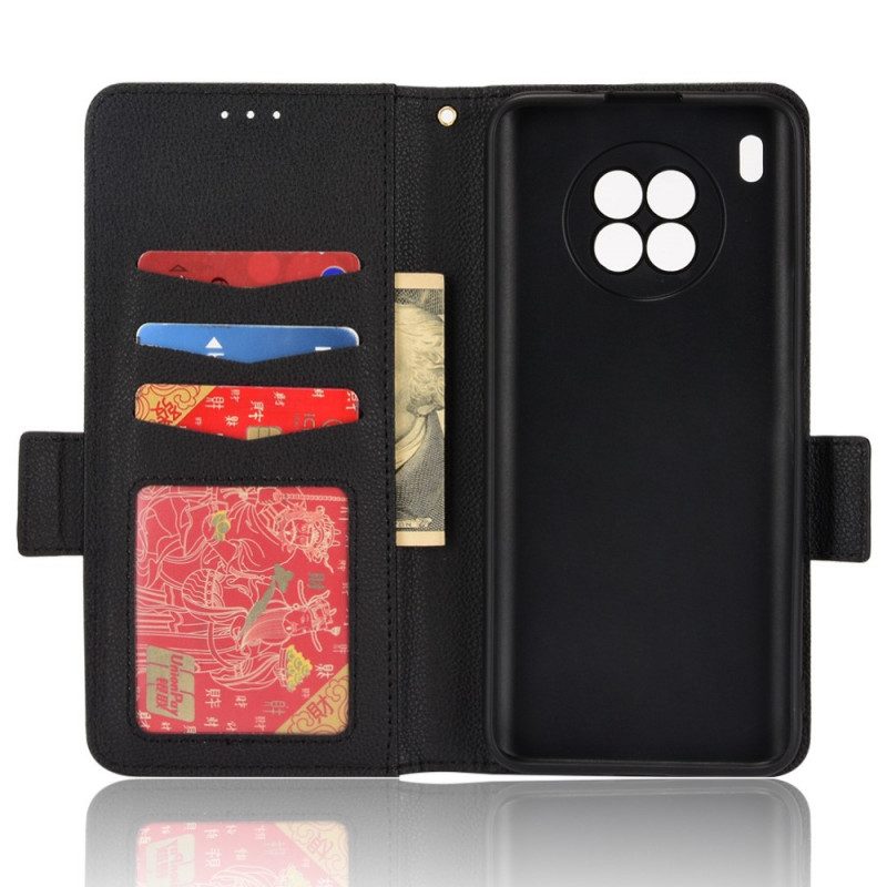 Folio-hoesje voor Huawei Nova 8i Flip Case Flap Double Litchi Nieuwe Kleuren